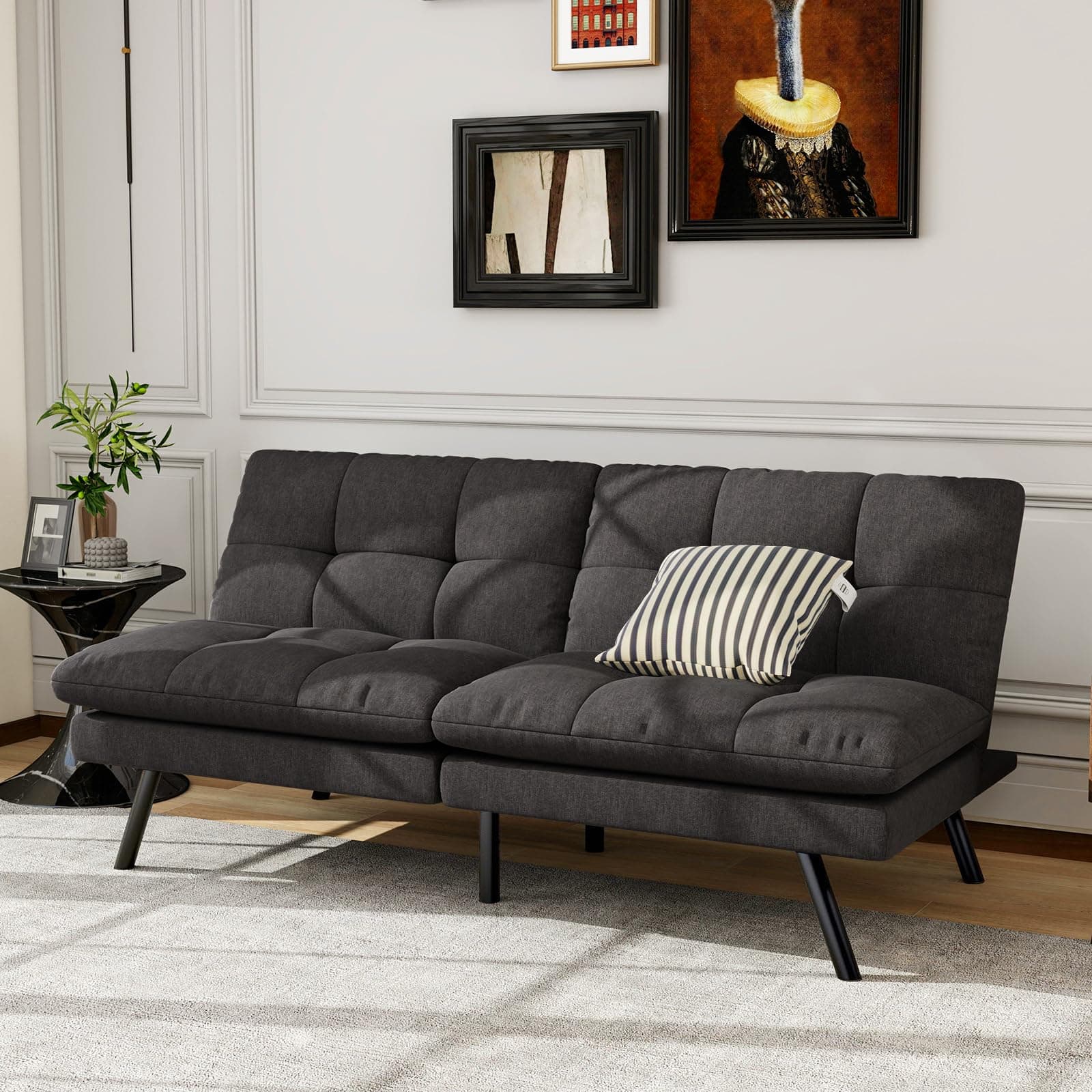 MUUEGM 68" Futon Sofa Bed for Small Spaces Livingroom Apartment Office<sep>MUUEGM 68" Adjustable Backrest Futon Couch for Small Spaces Livingroom Apartment Office<sep>MUUEGM 68" Foldable Design Futon Sofa Bed for Small Spaces Livingroom Apartment Off