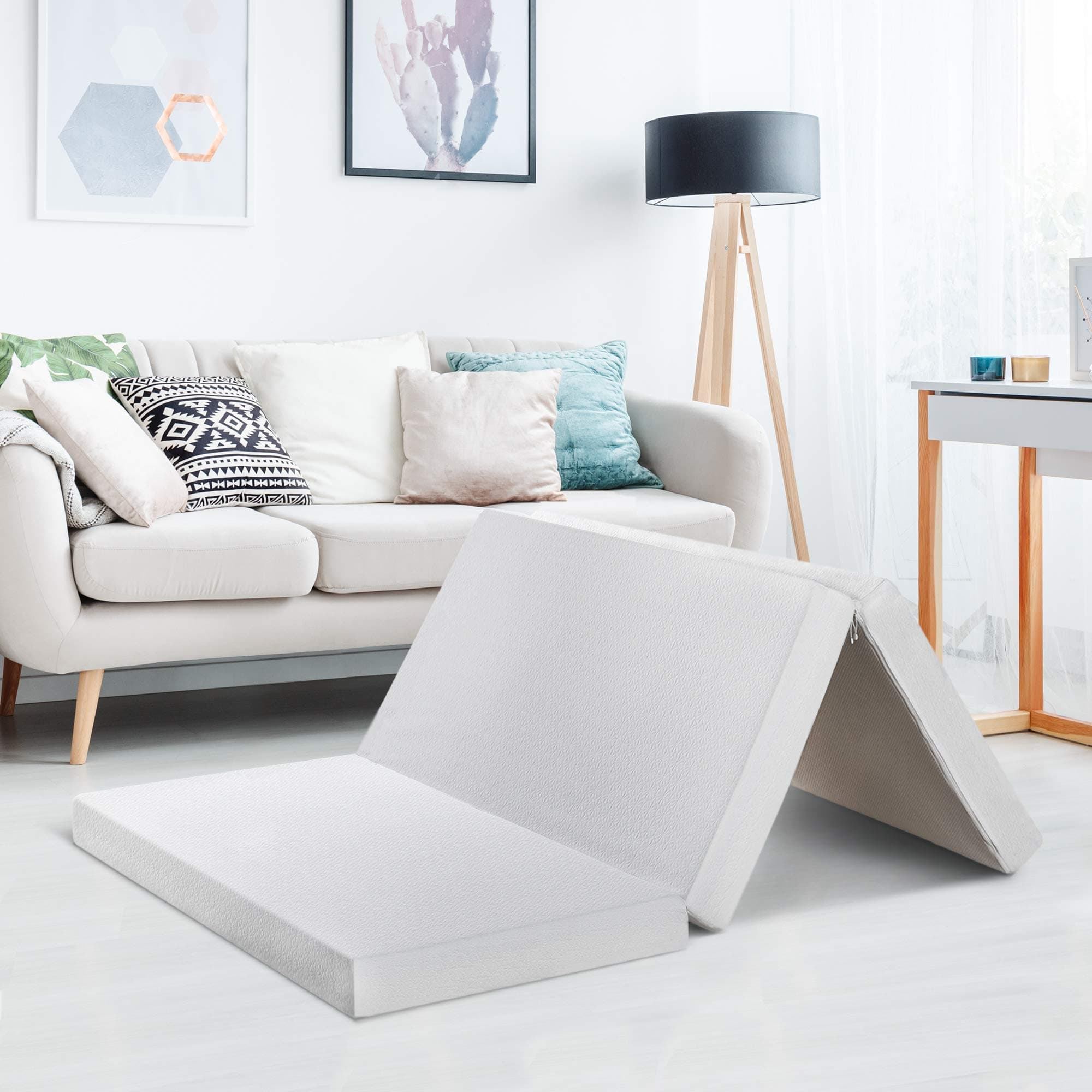 X Small CertiPUR-US Certified 4 Inch Trifold Memory Foam Mattress Topper