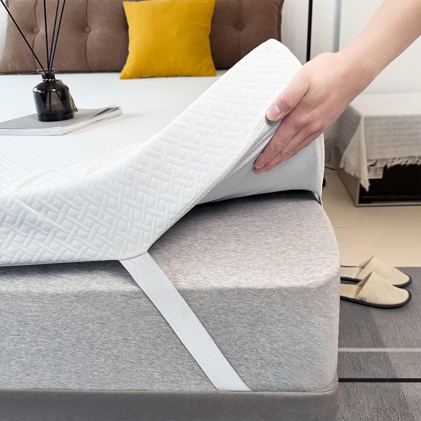 2 Inch CertiPUR-US Certified Ventilated Memory Foam Queen Mattress Topperedores: Back Pain Relief