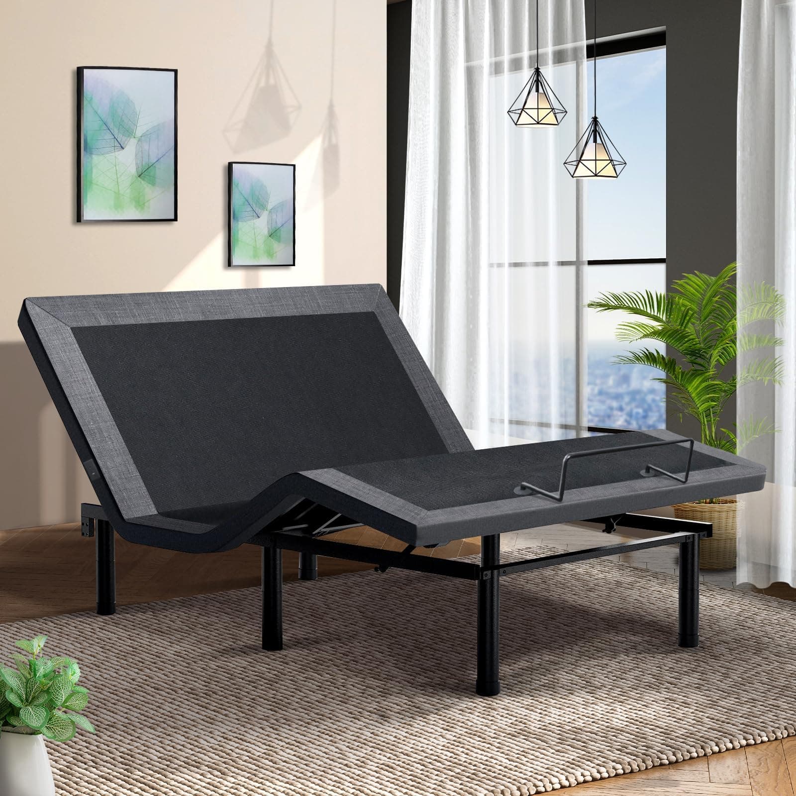 Wireless Remote Electric Queen Bed Frame with Zero Gravity & USB Ports