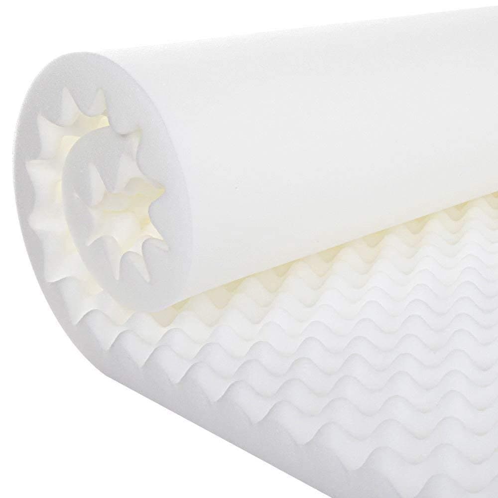 Gilbin Egg Crate Hi-Density Foam Mattress Topper for Support and Pain Relief - Twin XL