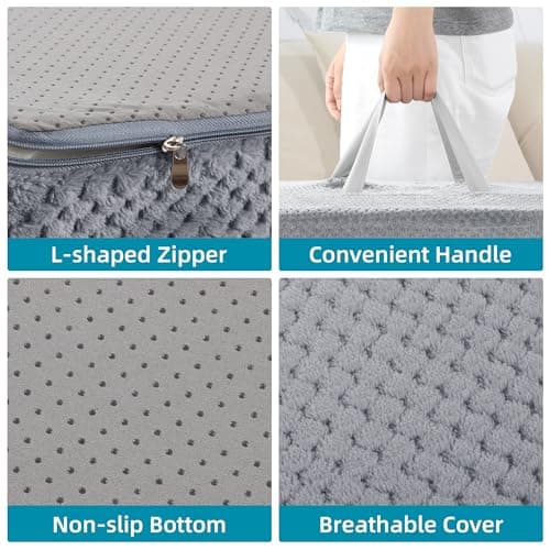 MABOZOO Portable Twin Mattress Topper with Non-Slip Bottom