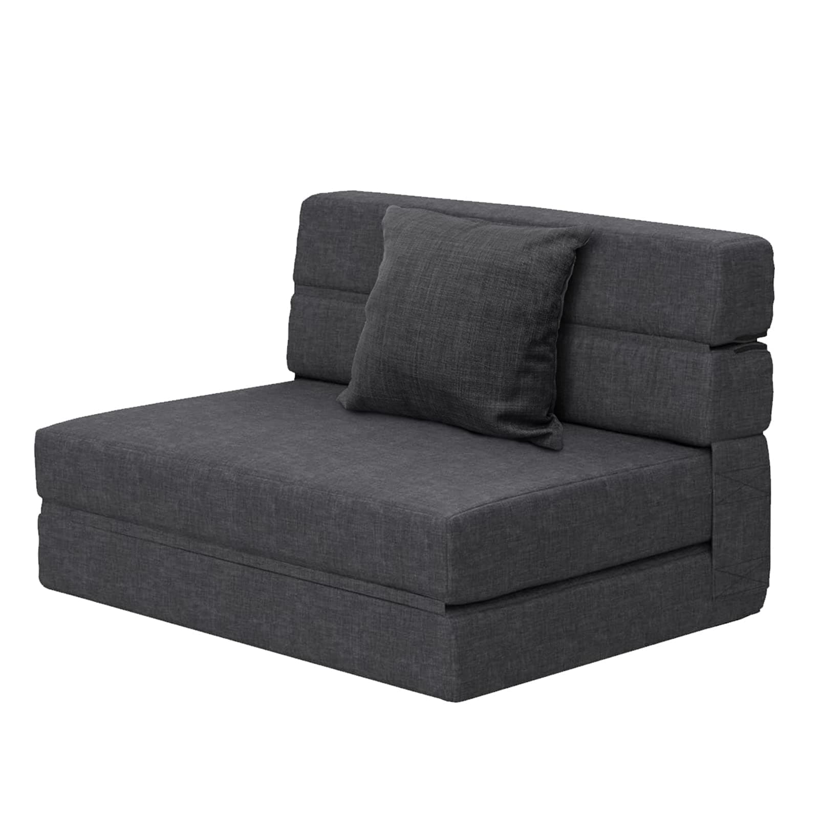 ANONER Dark Gray Fold Soy Bed Couch with Memory Foam and Washable Cover