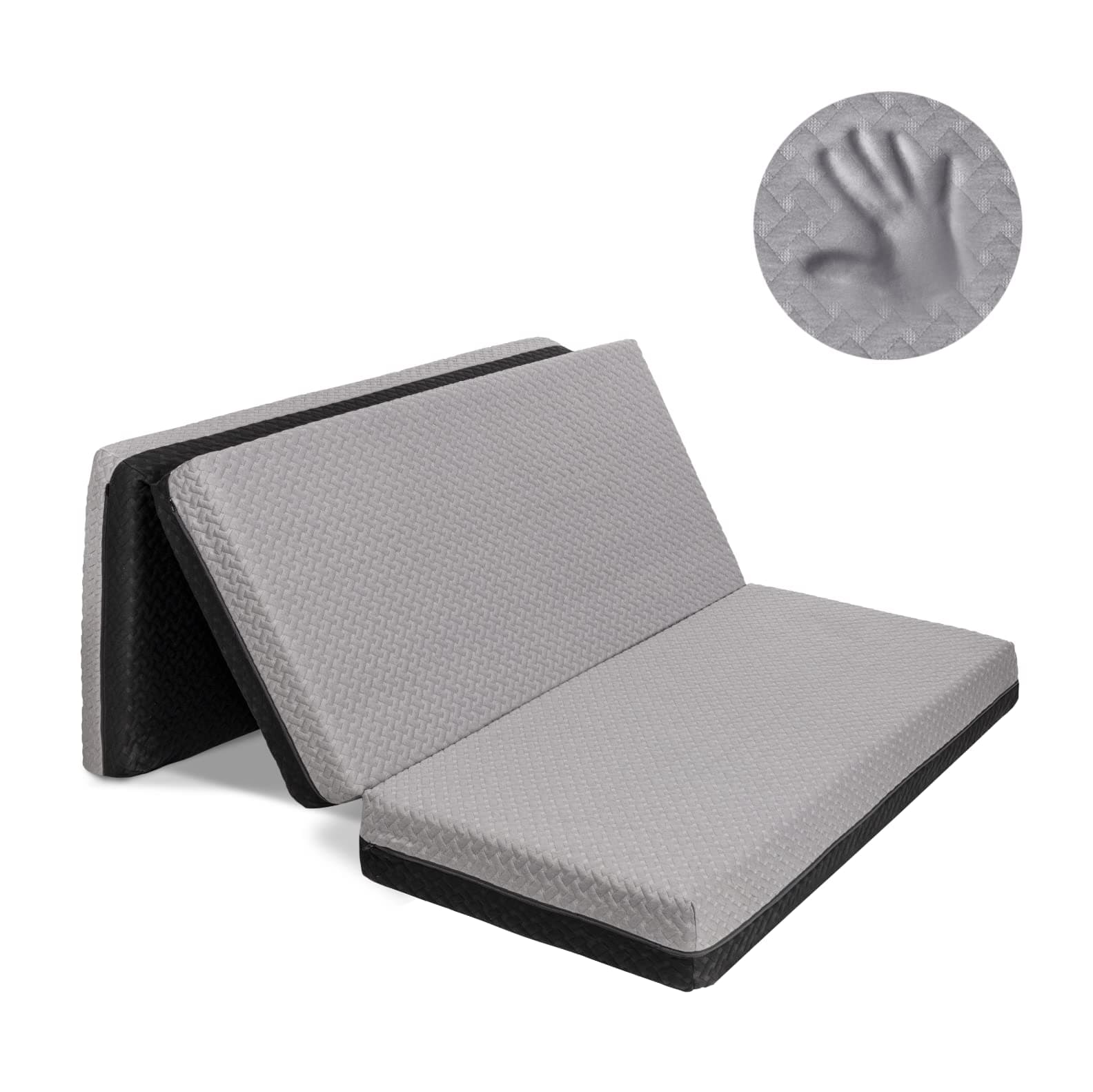 Milliard Premium Tri-Fold Memory Foam Mattress, Waterproof Cover, Full Size + Bonus Eye Mask