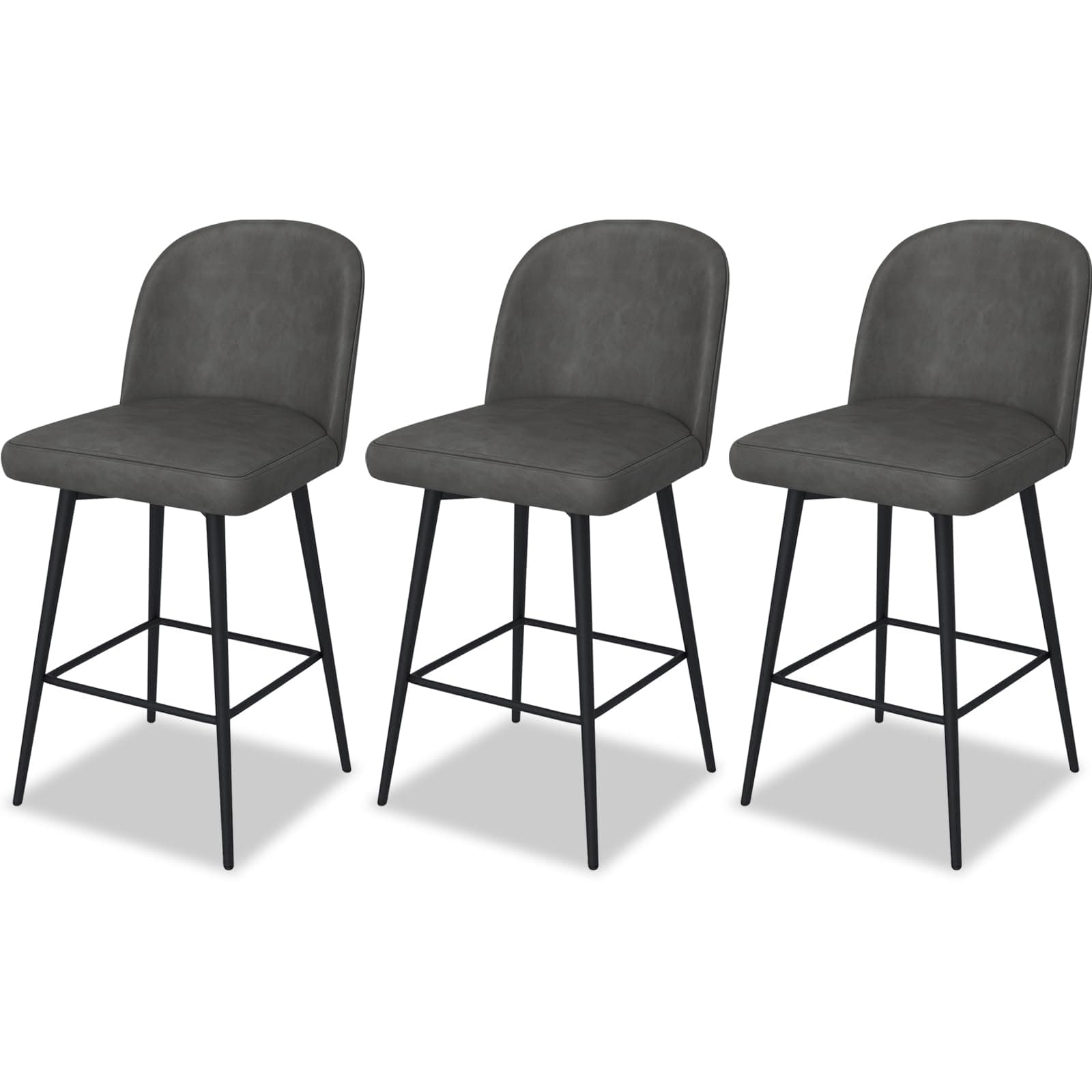 3-Piece Set of Counter Height Swivel Bar Stools