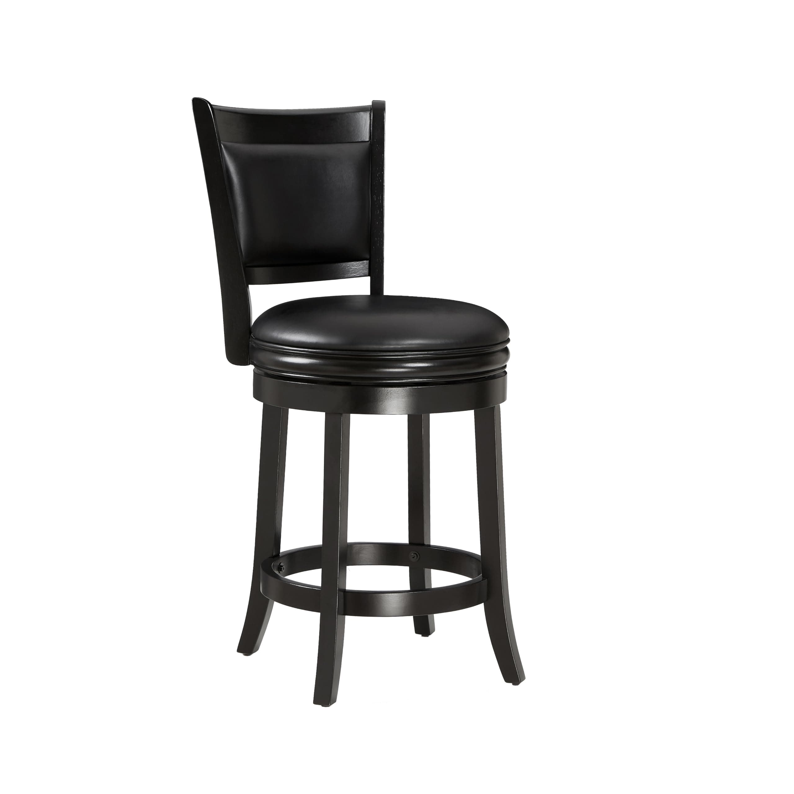 Black Ball & Cast Swivel Barstool, 24" Seat Height, Set of 1