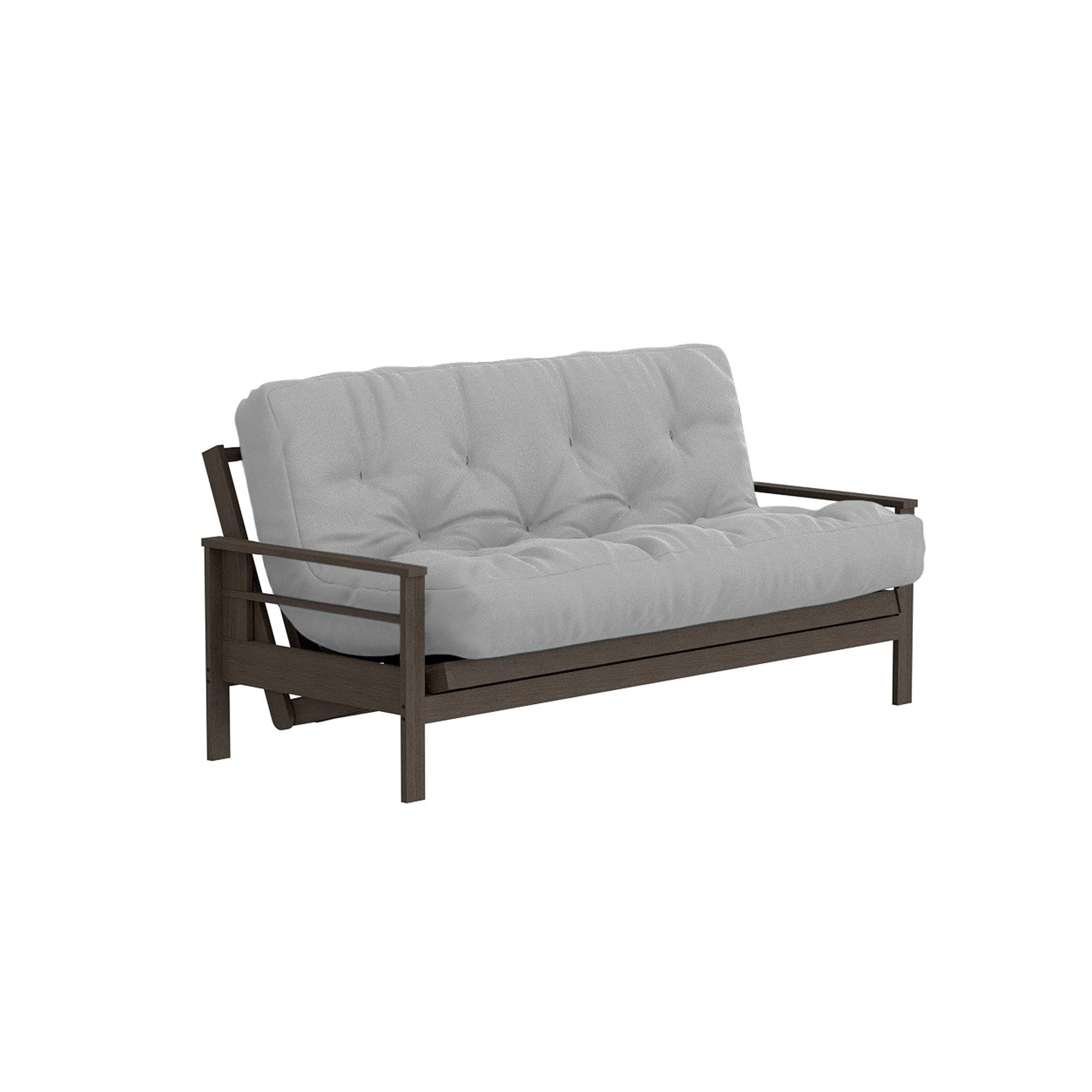 The Futon Factory 8 Inch Foam Full Size Mattress - Solid Grey - CertiPUR Certified - Made in USA