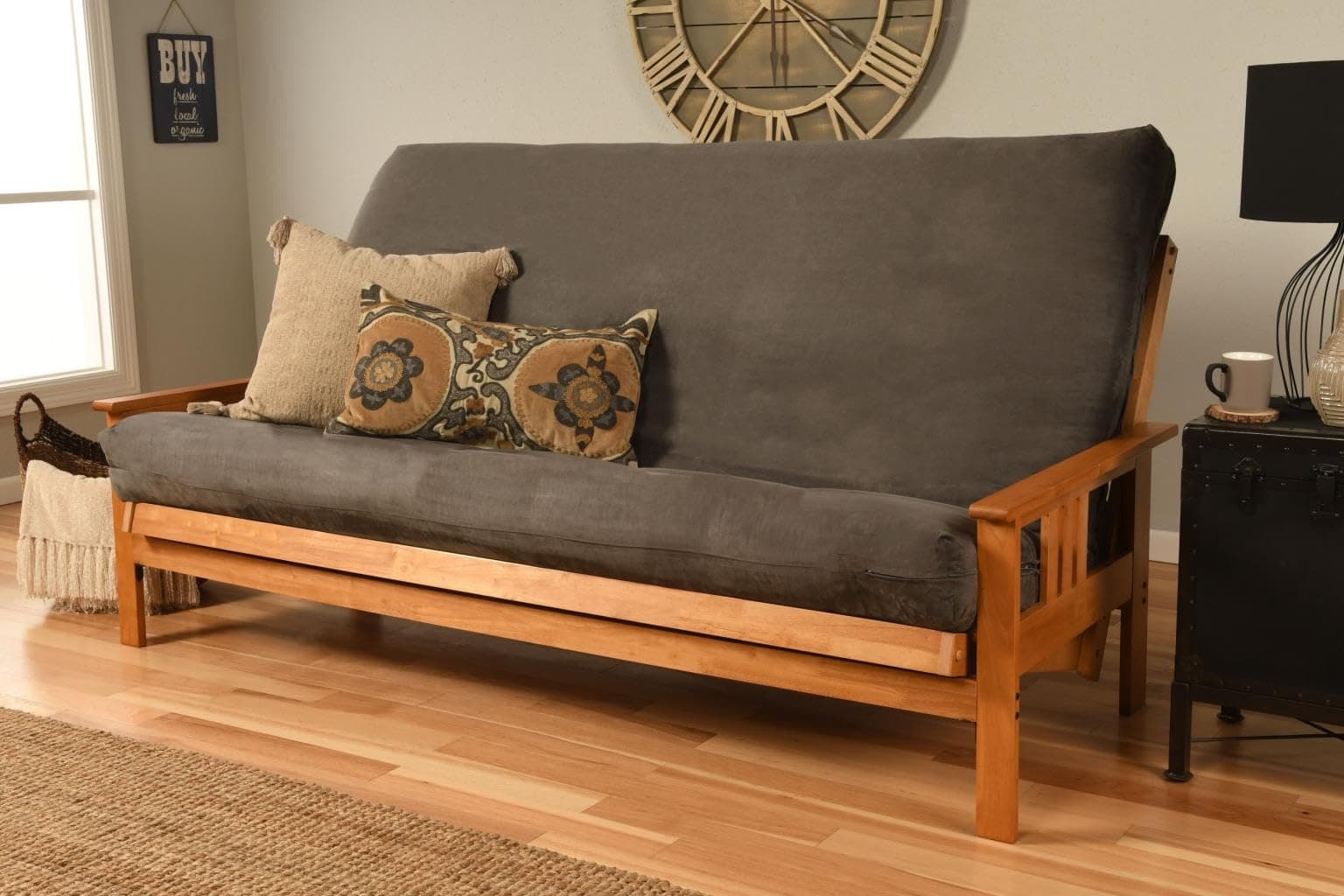 Kodiak Styles Queen Size Suede Gray Futon Mattress Cover
