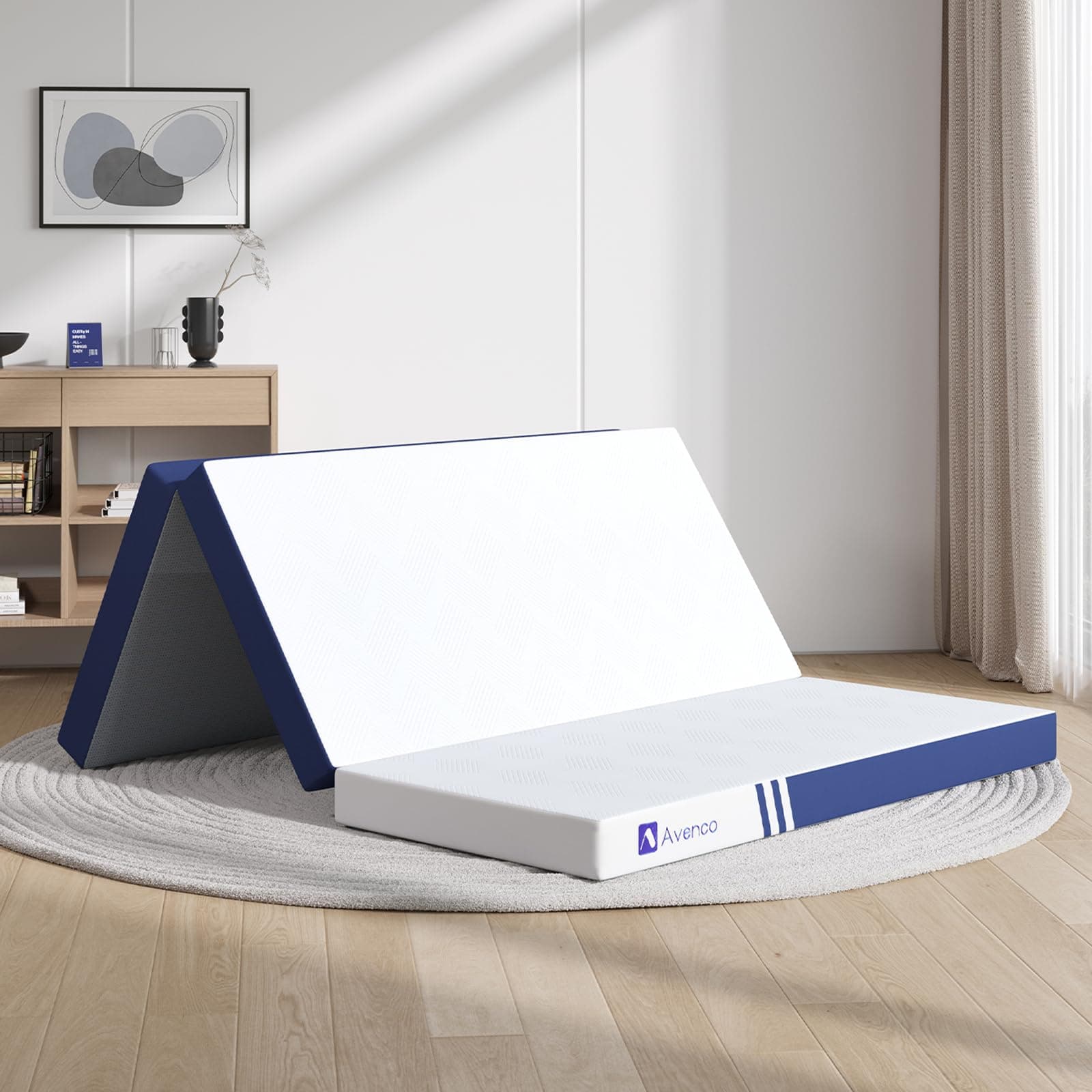 Avenco Queen Size Foldable Memory Foam Mattress, Portable & Durable for Camping & Travel