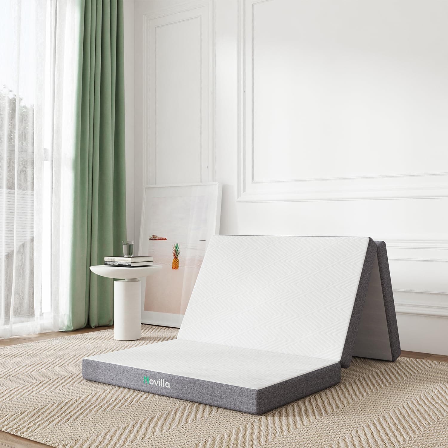 Novilla Tri-Fold Full Mattress, 4 Inch Memory Foam