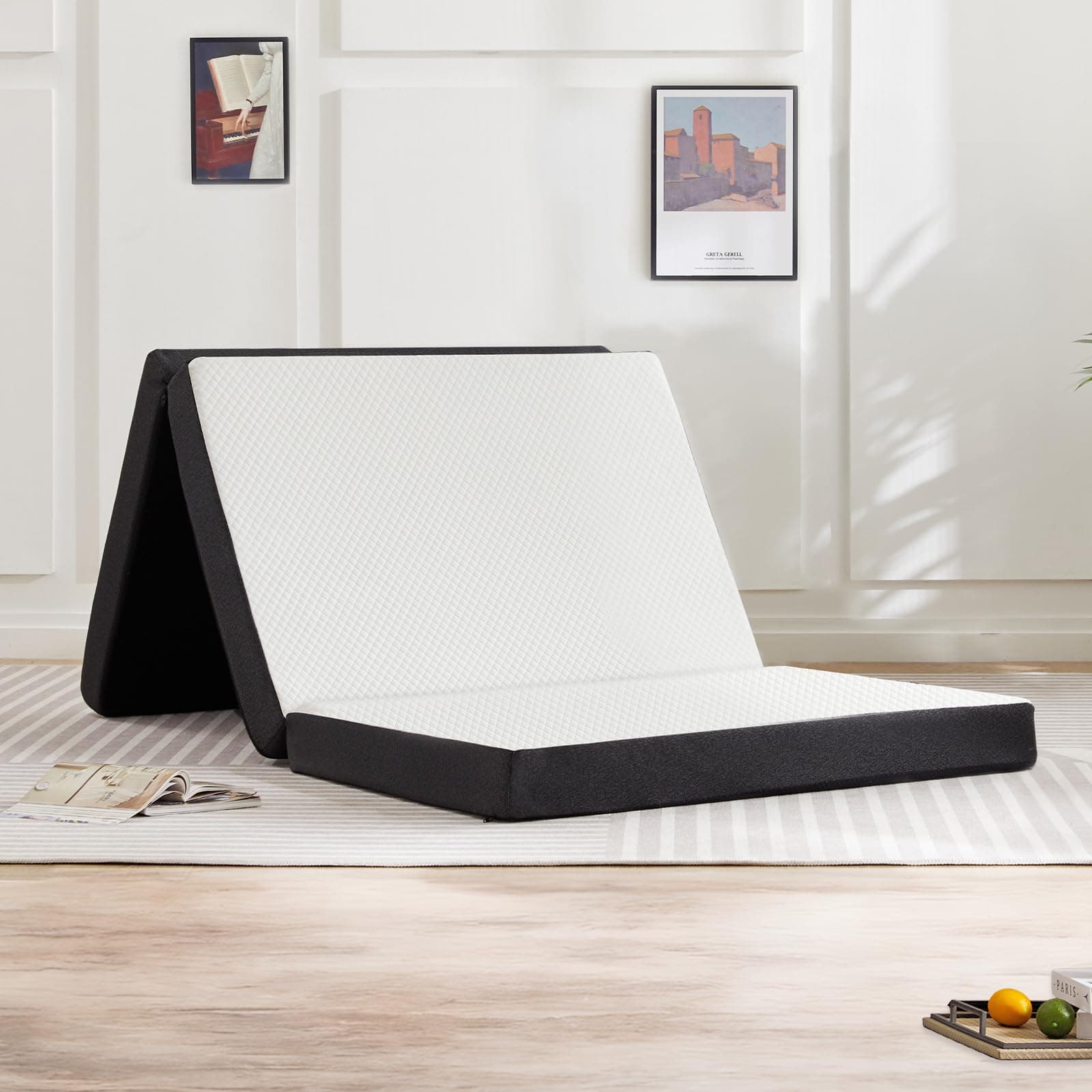 CertiPUR-US Certified 4 Inch Foldable Memory Foam Mattress Pad
