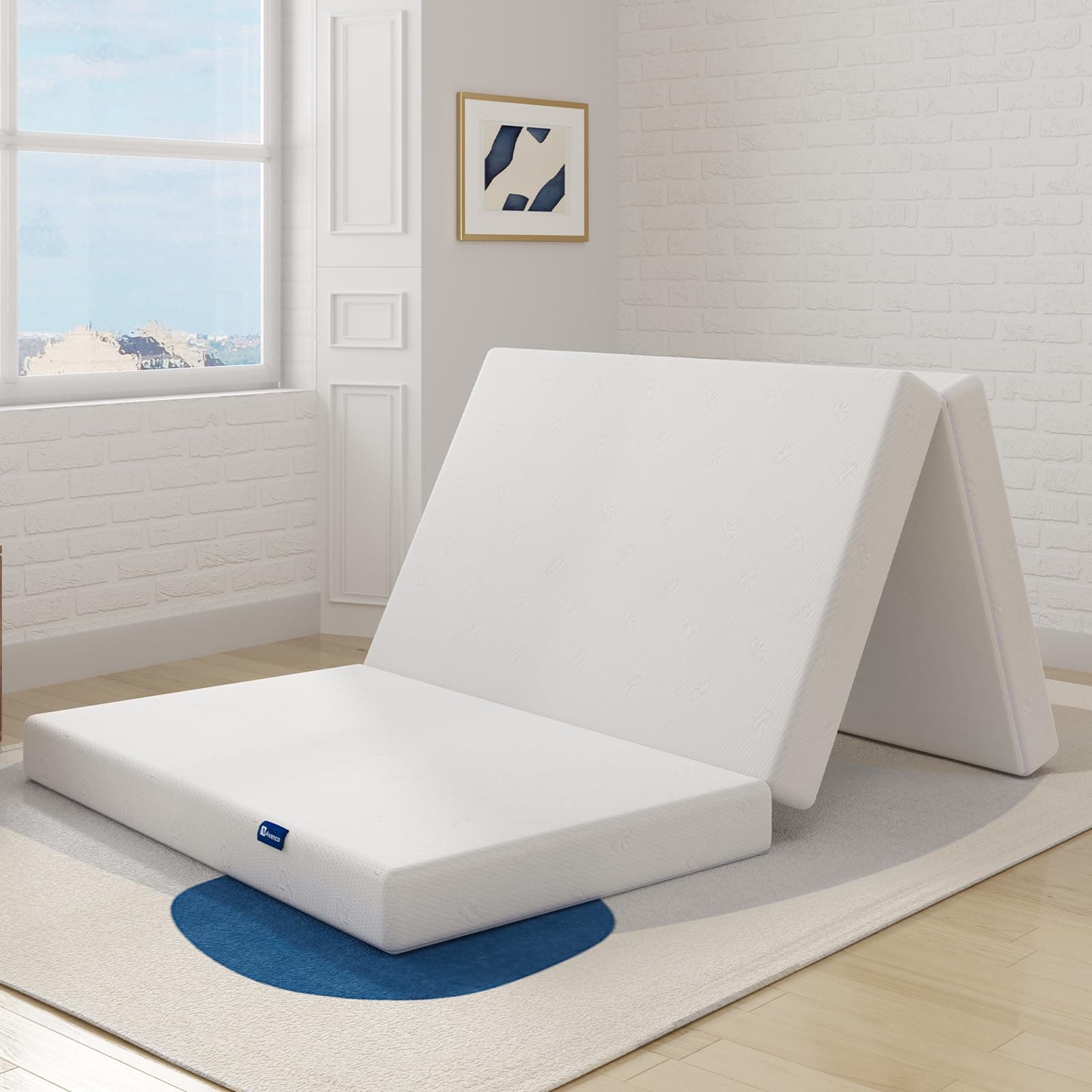 Avenco Full Size 4" Trifold Mattress for Indoors, RVs, and Camping