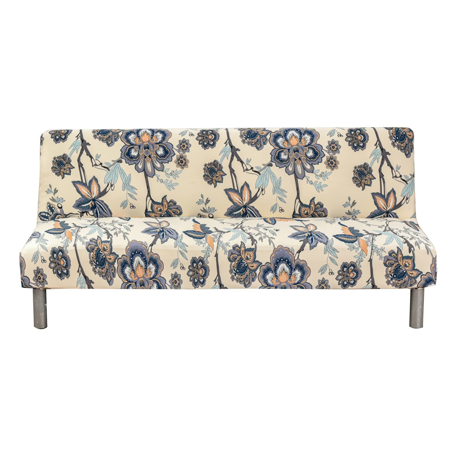 Armless Futon Couch Cover with Elastic Bottom