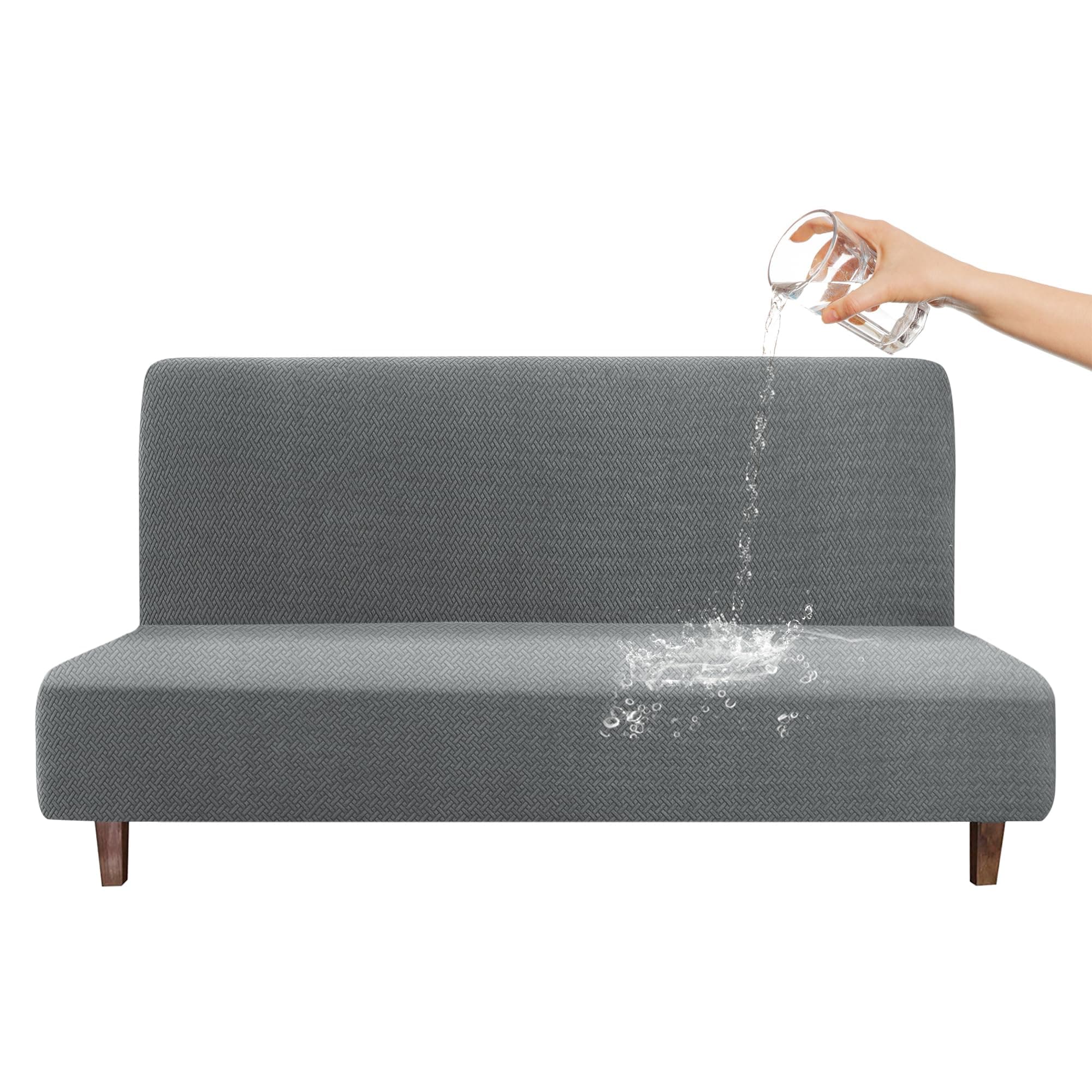 CZL Waterproof Futon Covers, Leakproof Sofa Bed Protector, Stretch Jacquard Slipcover for Kids and Pets