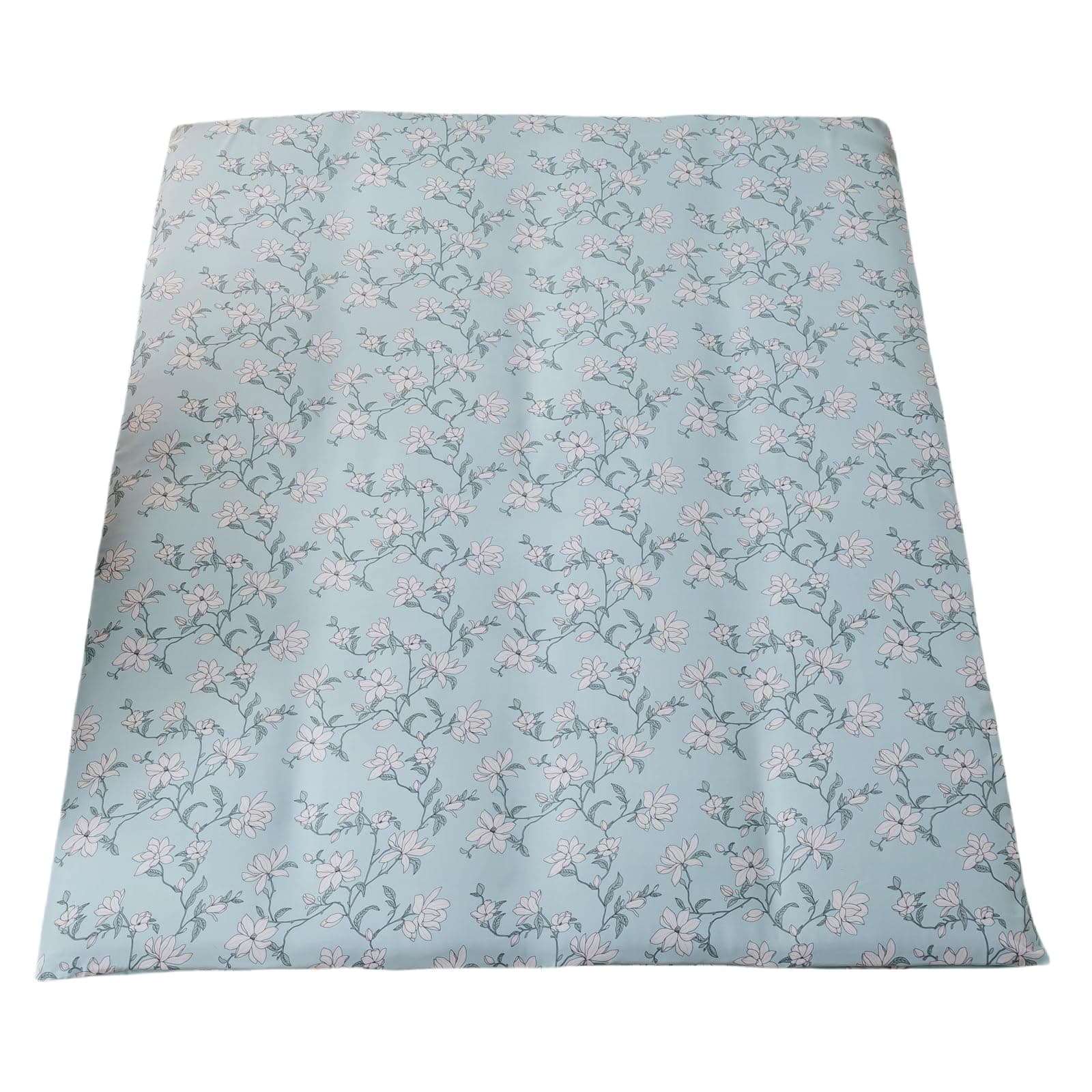 Lake Blue Flower Futon Cover for Twin Mattress, Zipper Closure, Super Soft & Machine Washable
