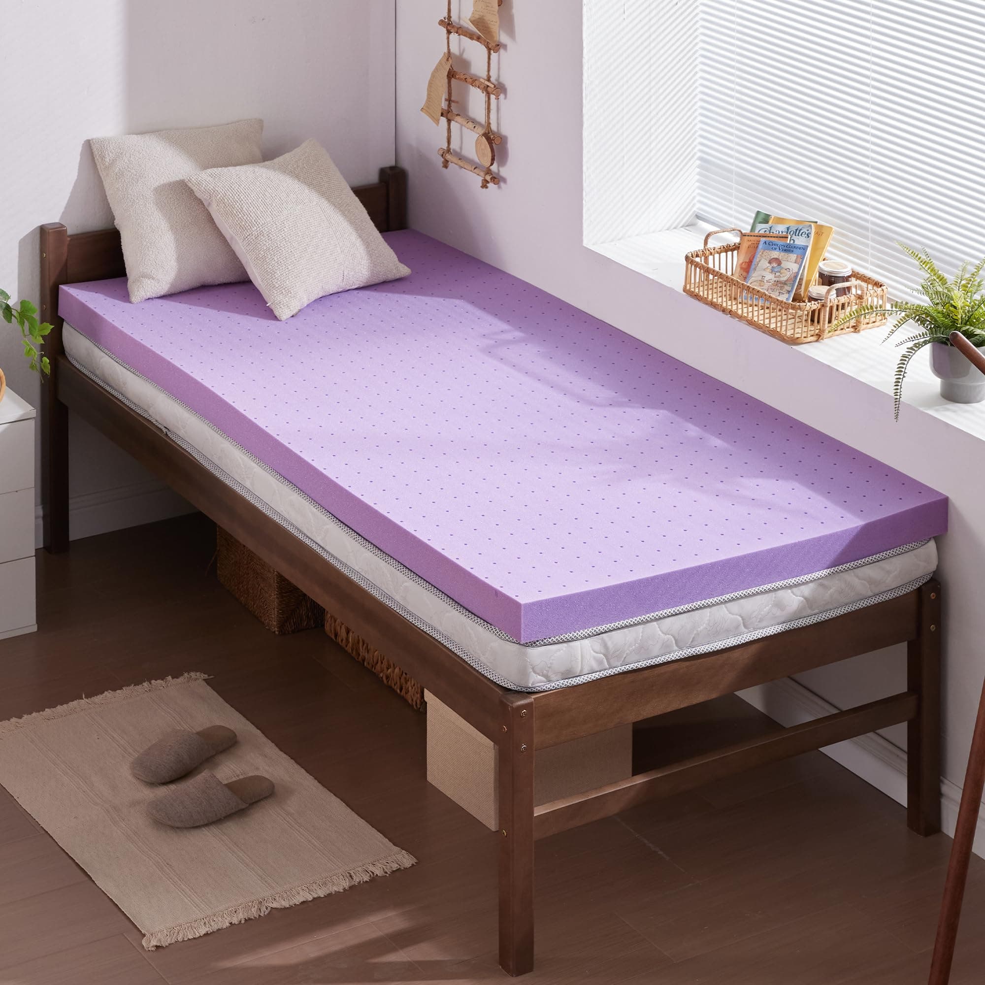 CertiPUR-US Certified SinWeek Twin Size Gel Memory Foam Mattress Topper