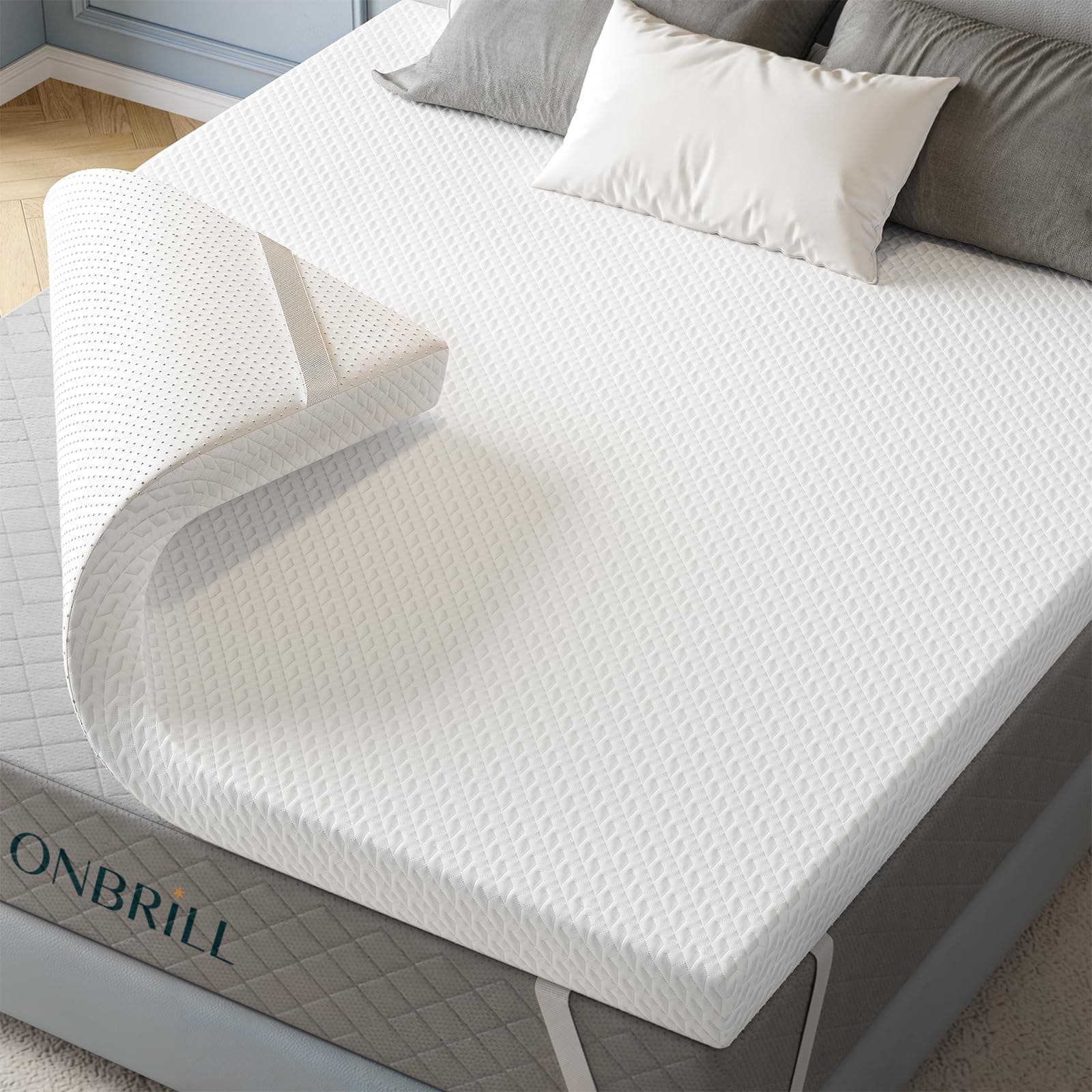 CertiPUR-US & Oeko-Tex Certified 2" Cooling Gel Memory Foam Mattress Topper