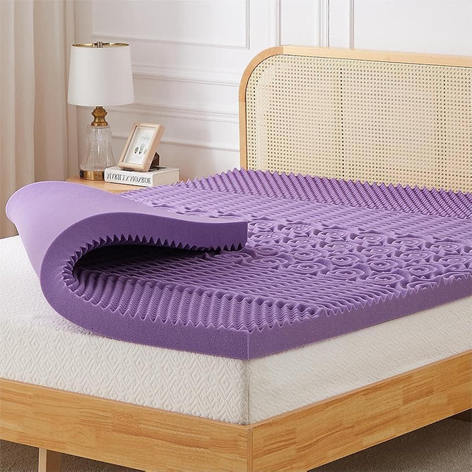 Mattress Topper for Twin Size Bed - 2 Inch Gel Memory Foam - Lavender