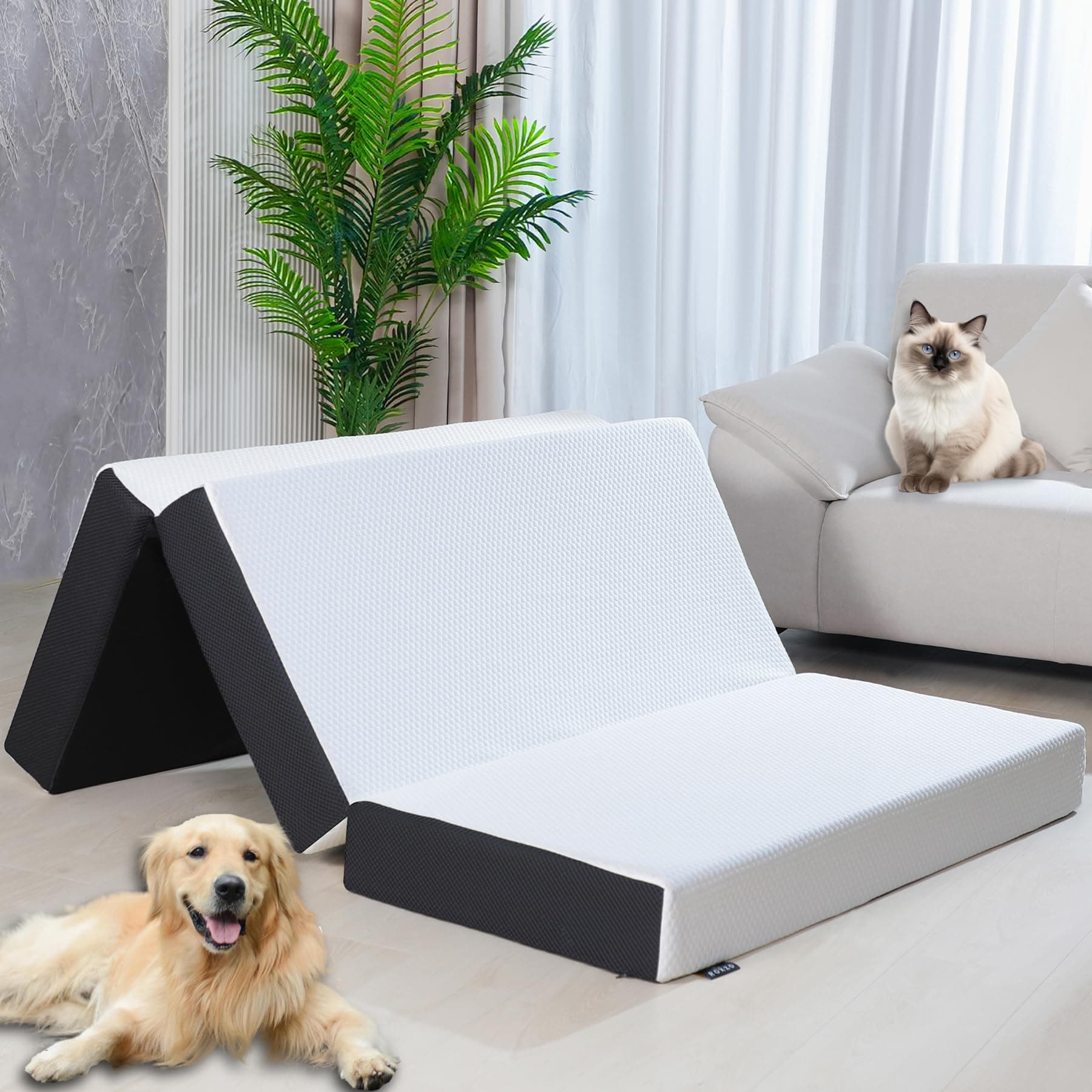 6 inch Memory Foam Folding Mattress for College Dorm or Camping