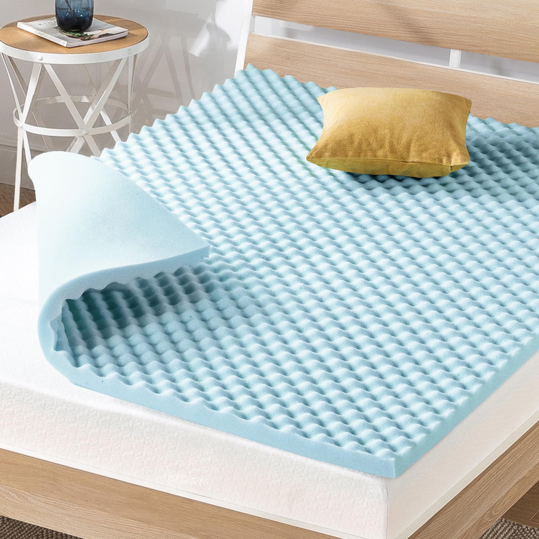 Affordable Gel-Infused Memory Foam Mattress Topper for Twin Beds